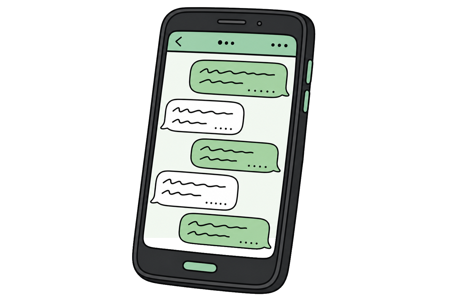Celular com mensagens de agendamento